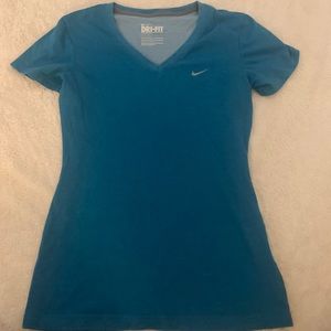 A blue Nike dri-fit tee